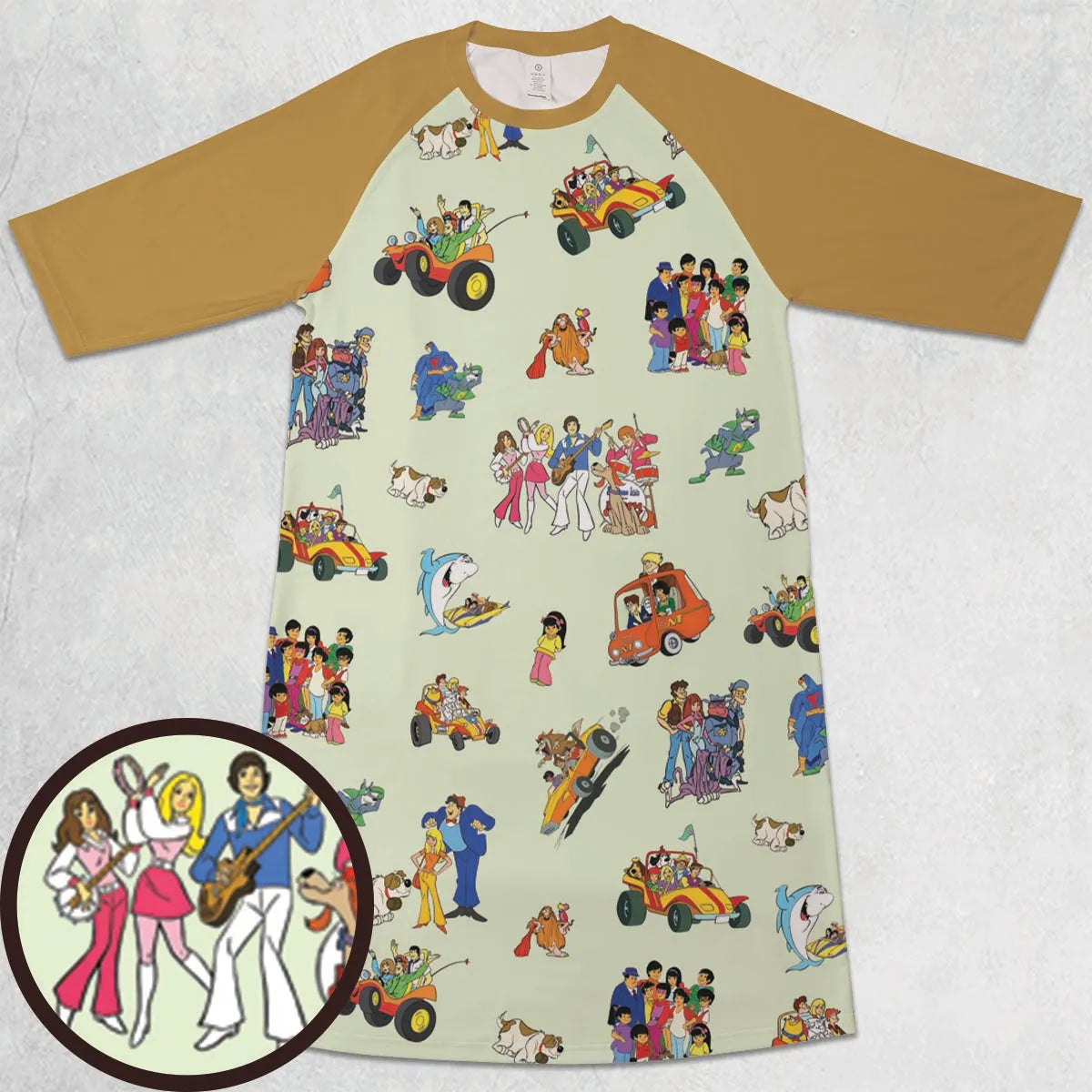 3/4 Sleeve Raglan Dress - 6N7JS7LE