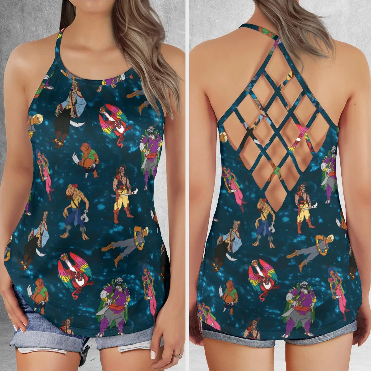 Criss Cross Tank Top - ERUUJXZF