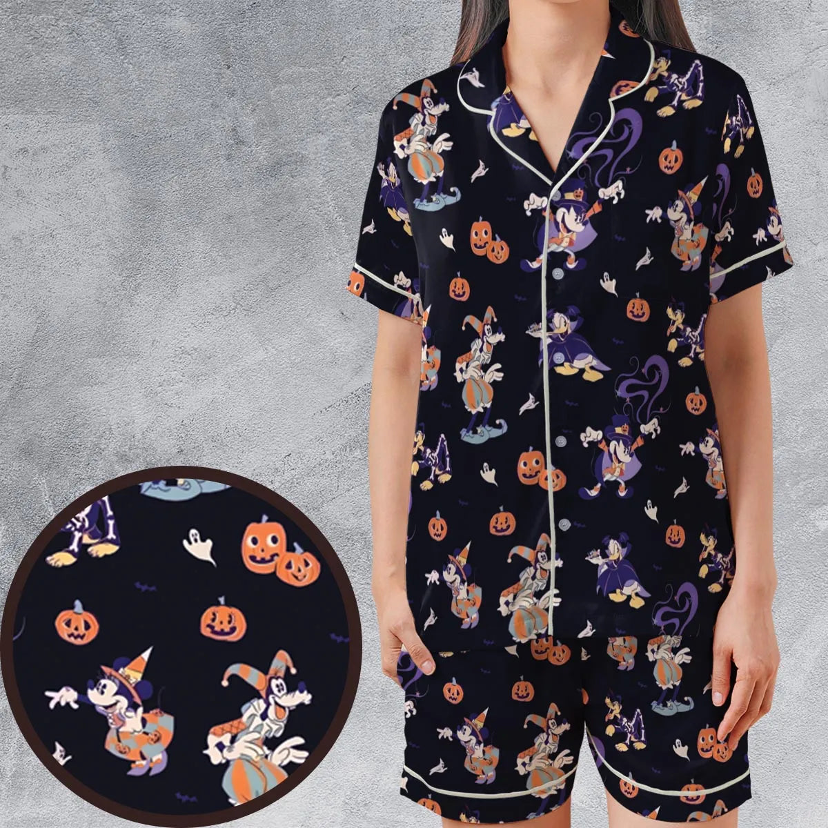 Satin Short-Sleeve Pajamas Set - 99ALYGSR