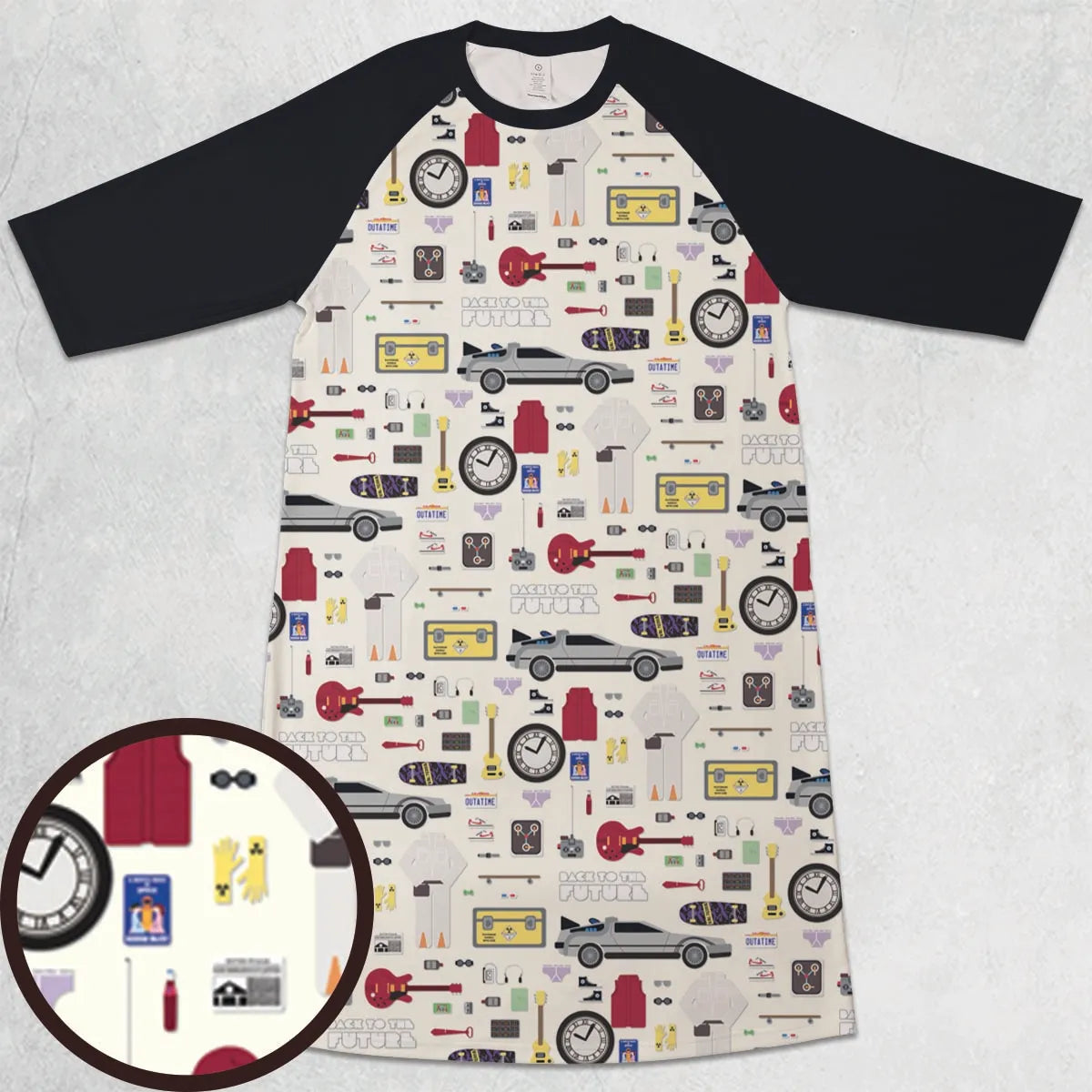 3/4 Sleeve Raglan Dress - ELHYJSFY
