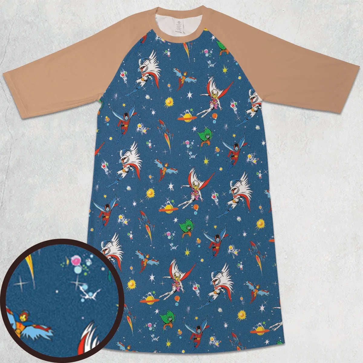 3/4 Sleeve Raglan Dress - J895V3XP