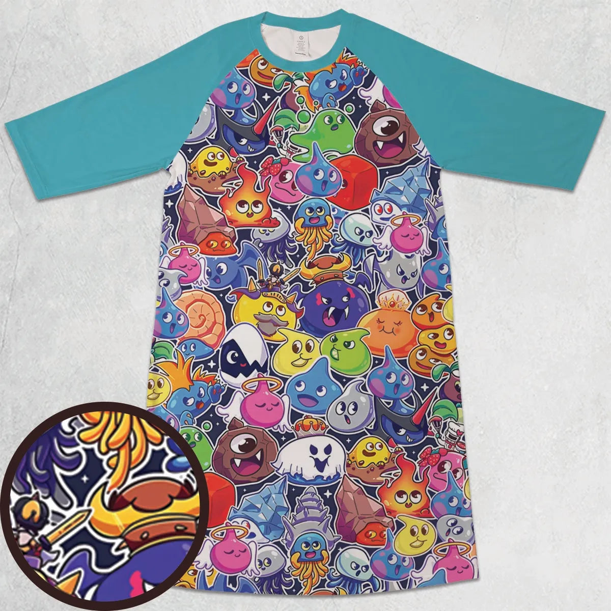 3/4 Sleeve Raglan Dress - RC4E37HZ