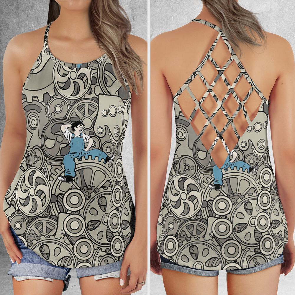 Criss Cross Tank Top -  - 1