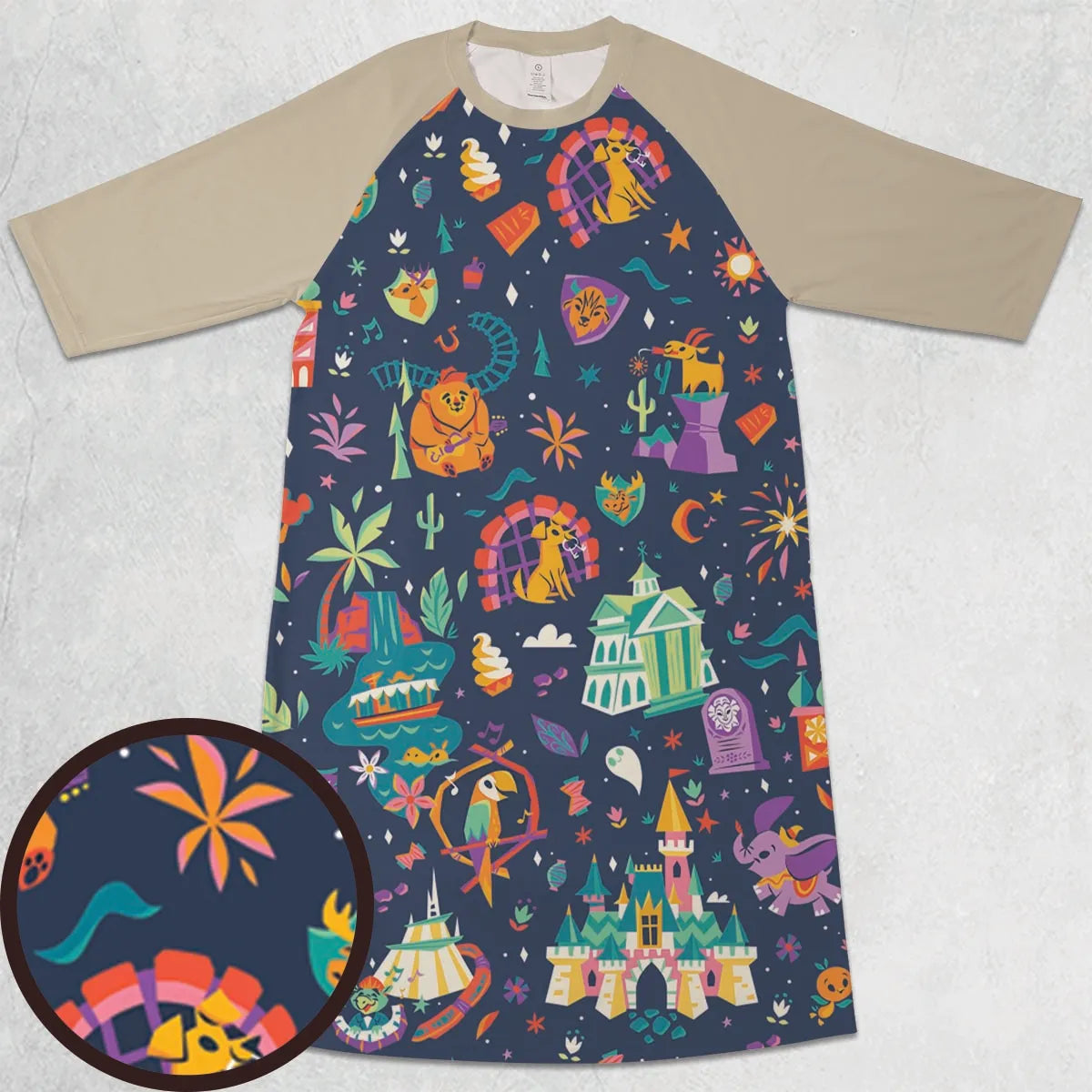 3/4 Sleeve Raglan Dress - UJCTHEW8