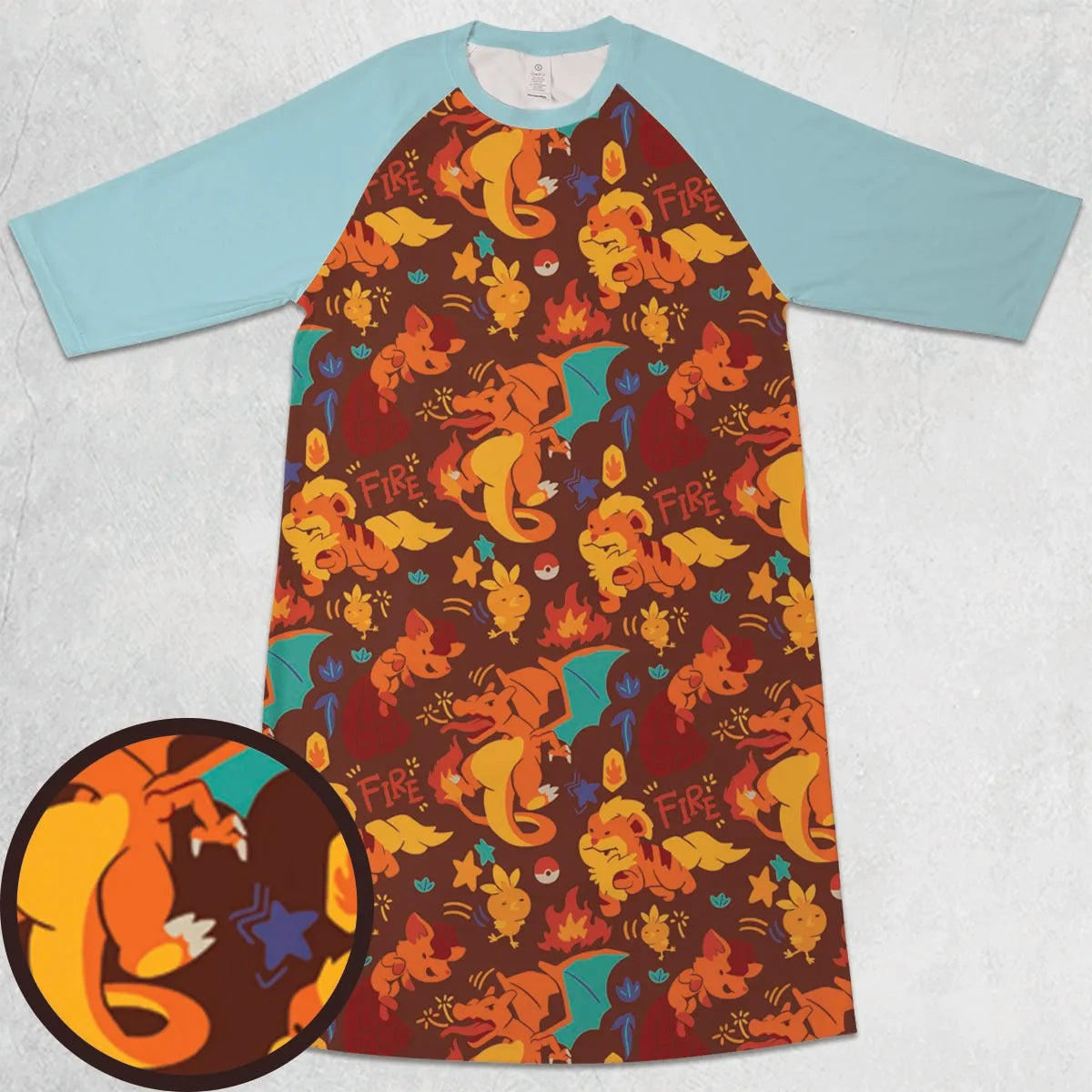 3/4 Sleeve Raglan Dress - G3BJSQRK