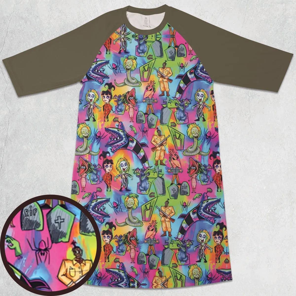 3/4 Sleeve Raglan Dress - ETT27UF3