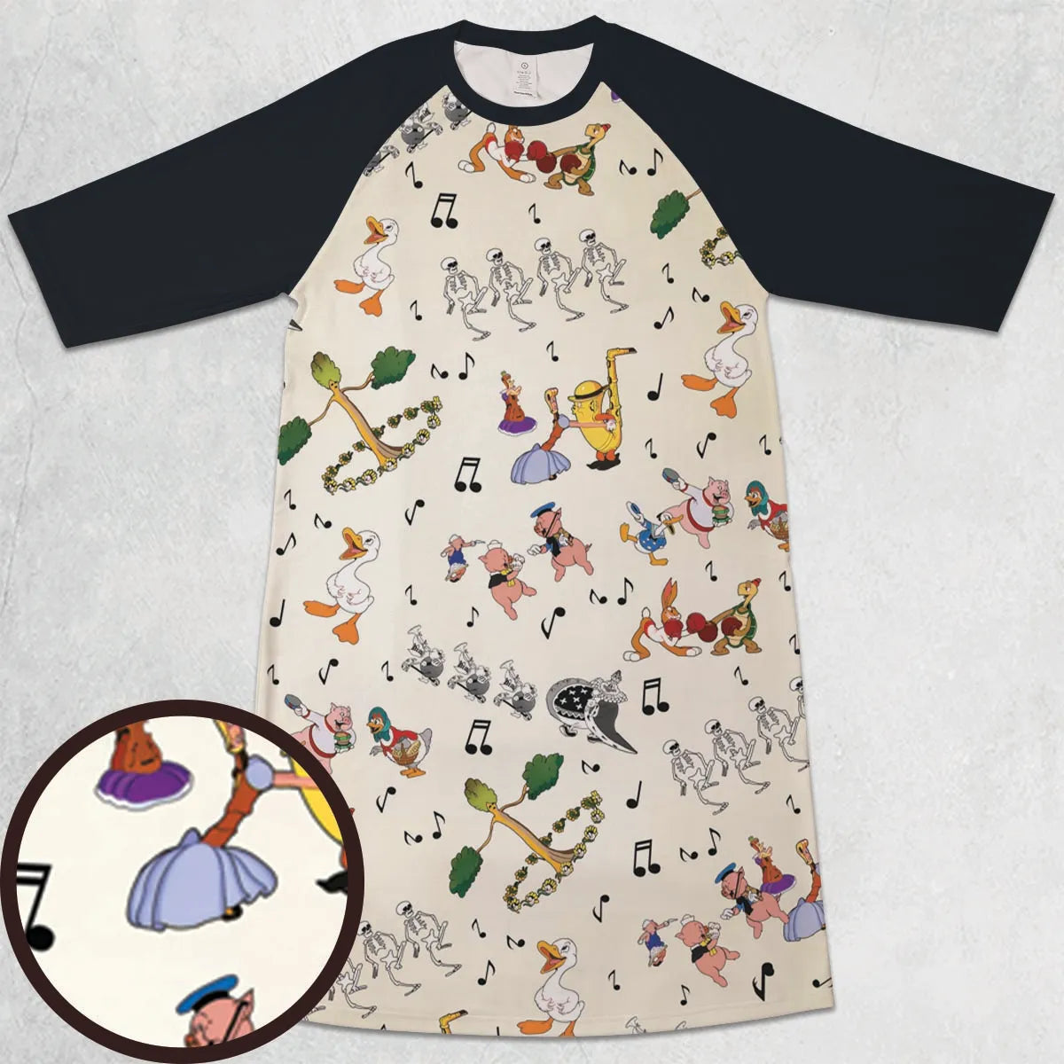 3/4 Sleeve Raglan Dress - 53YB4G6F