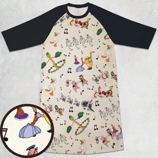 3/4 Sleeve Raglan Dress - 53YB4G6F