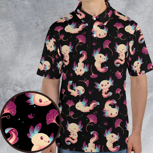 Axolotl Wonders Cute Salamanders Pattern AOP Men/Women Polo Shirt