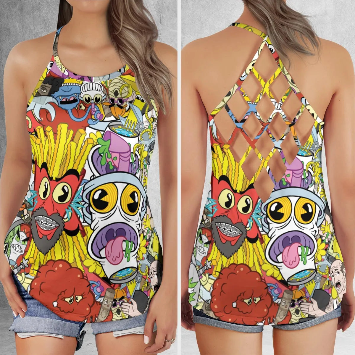 Criss Cross Tank Top - 48FV24QQ