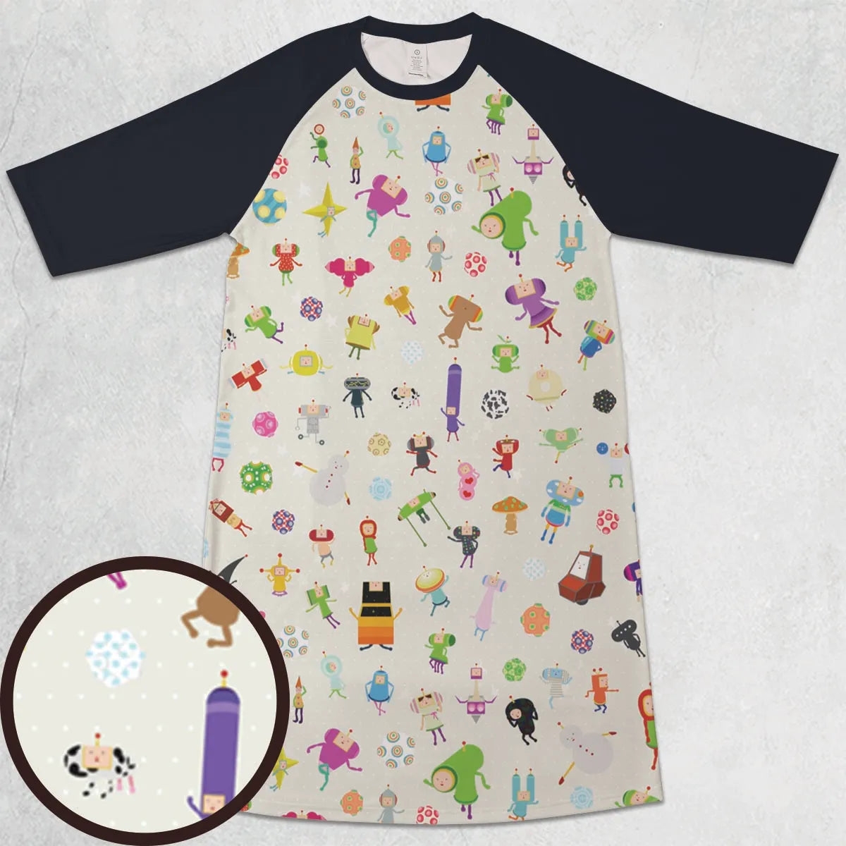 3/4 Sleeve Raglan Dress - F1CWC7YX