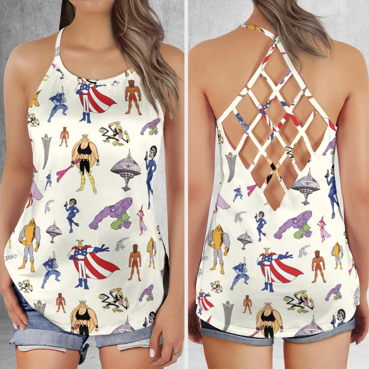 Criss Cross Tank Top - JQZLT3TS