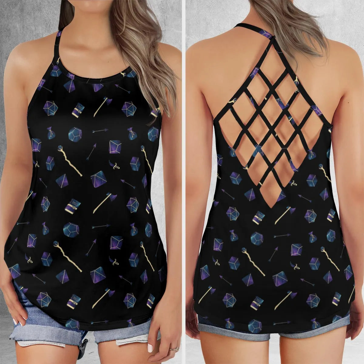 Criss Cross Tank Top - D7955FYH