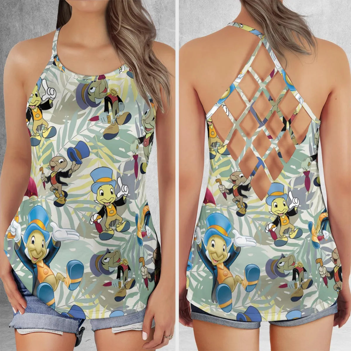 Criss Cross Tank Top - 9KFVVAWW