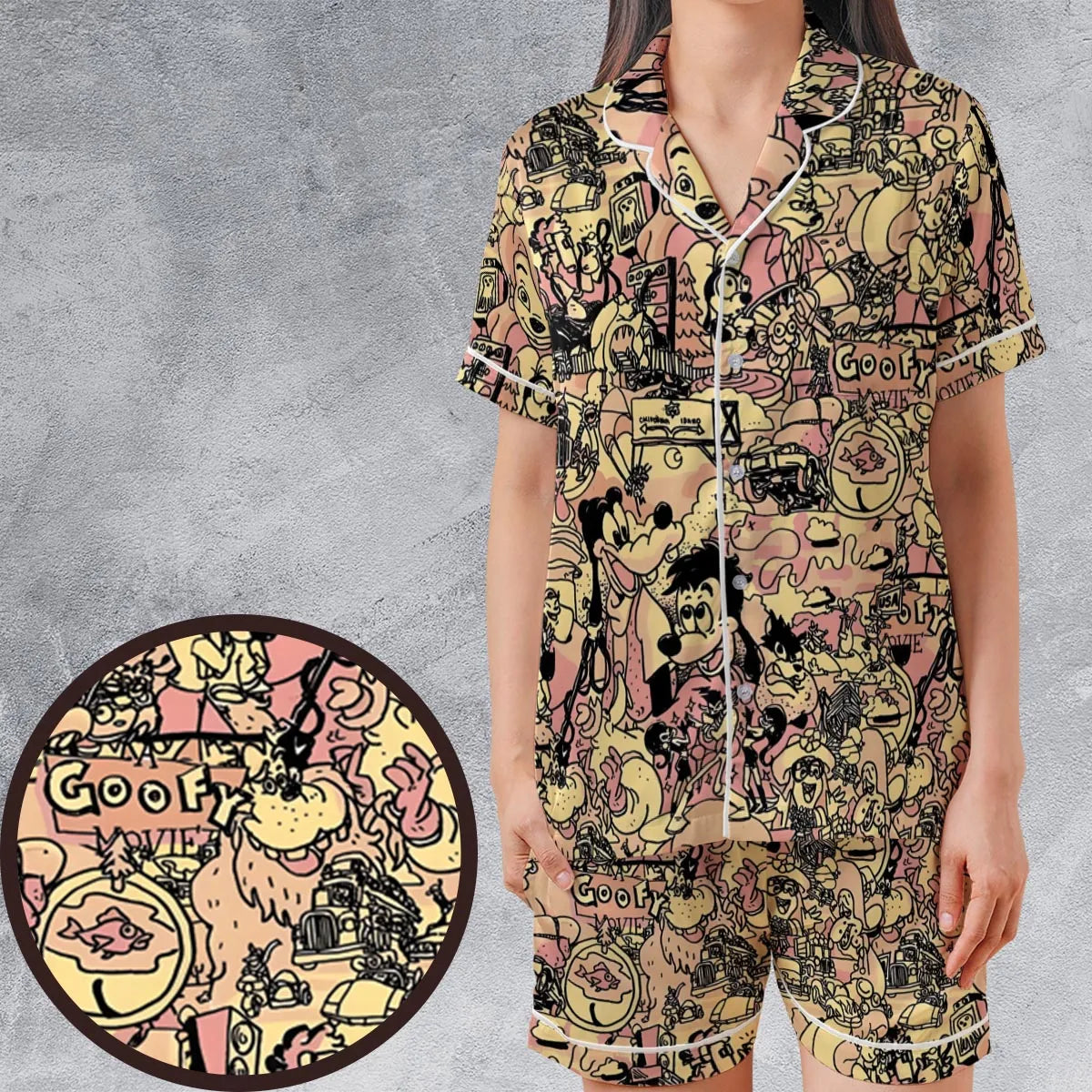 Satin Short-Sleeve Pajamas Set - 4UY74XW1