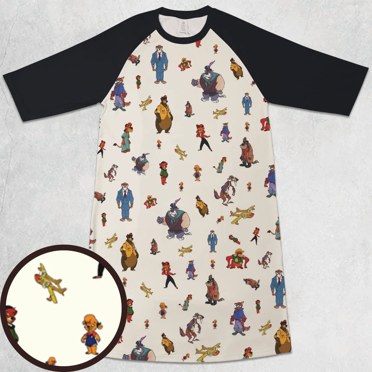 3/4 Sleeve Raglan Dress - EA8DPLBS