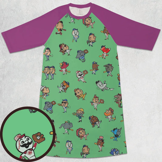 3/4 Sleeve Raglan Dress - 5XR5E1LT