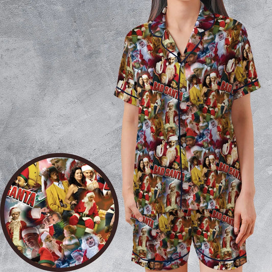Satin Short-Sleeve Pajamas Set - EJ8Y7L3E