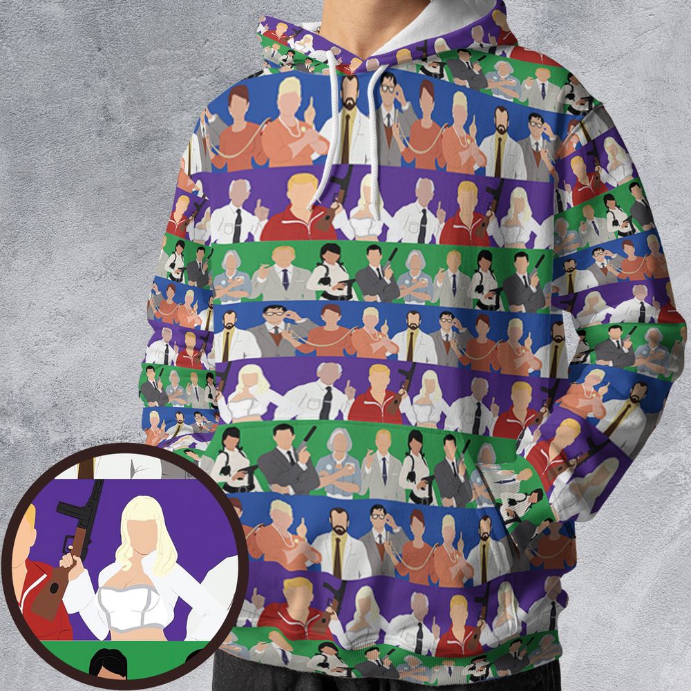 All-over Print Hoodie - QB9HS6Y5 -  - 1