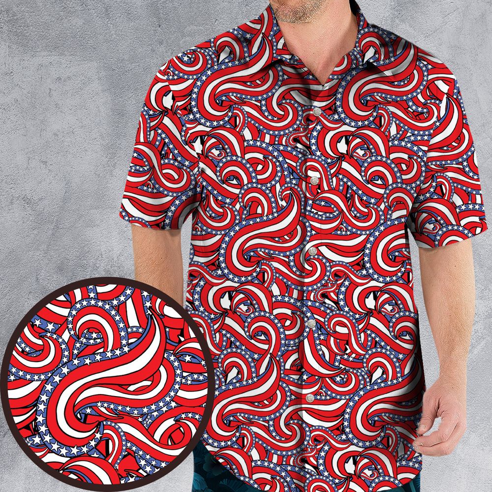 Patriotic American Flag Red White and Blue Stars -  - 1