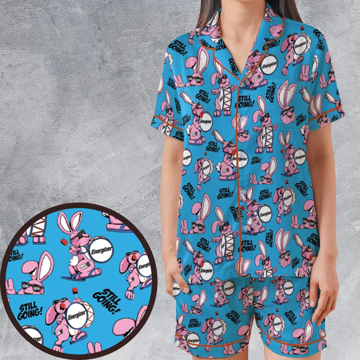 Satin Short-Sleeve Pajamas Set - HXK3RDWW