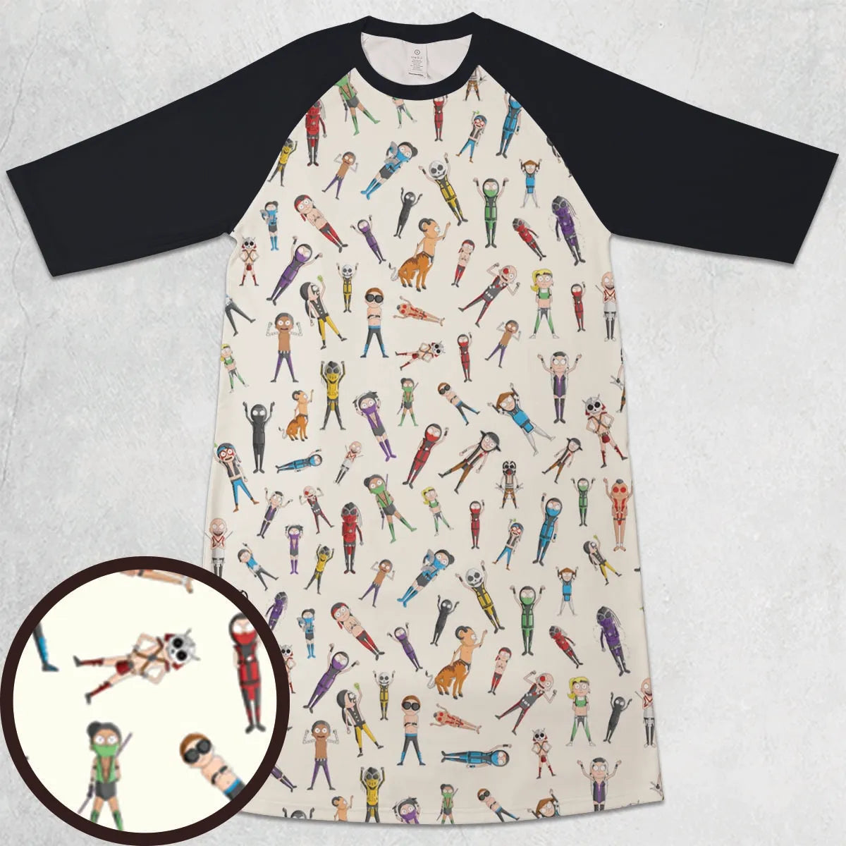 3/4 Sleeve Raglan Dress - NTP342PM