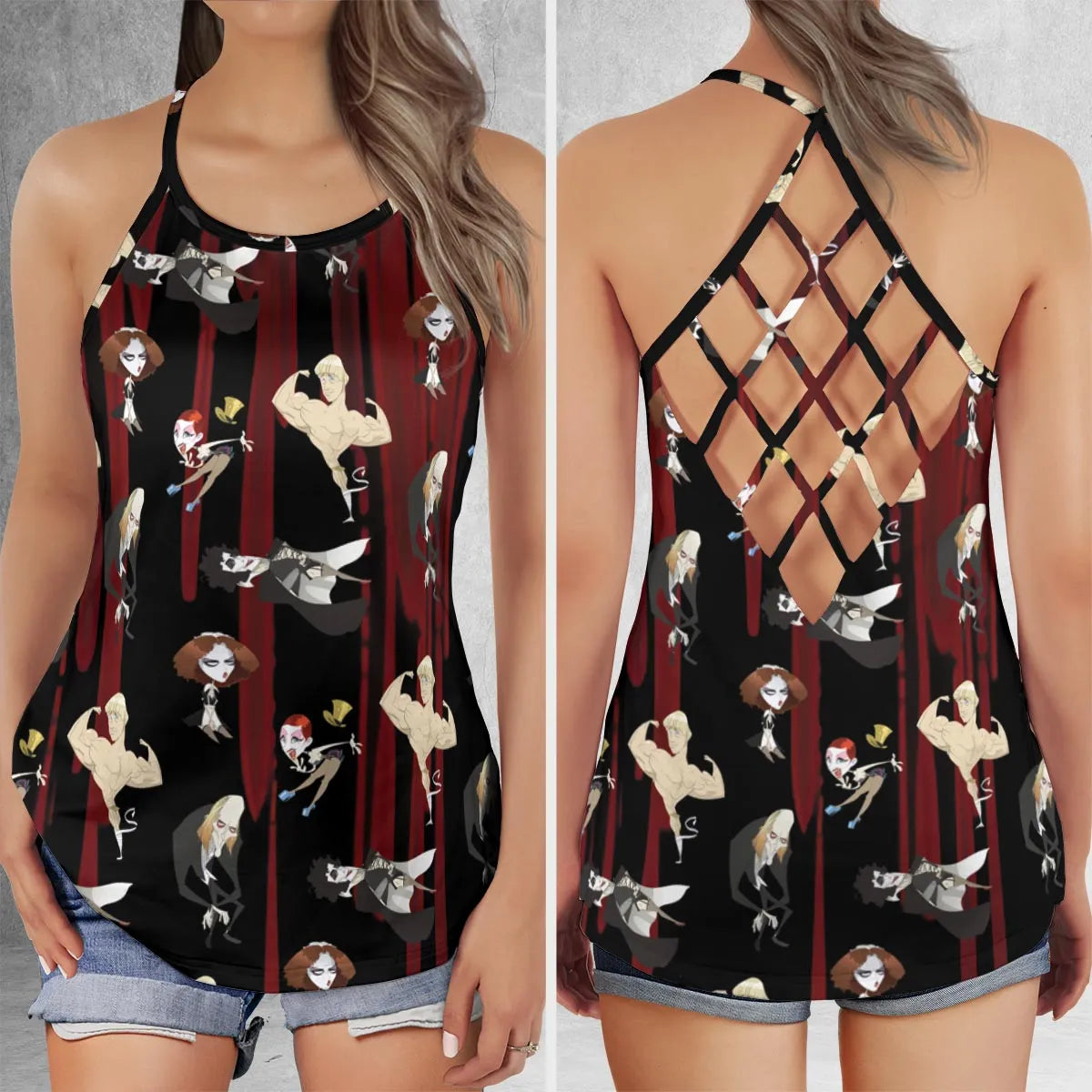Criss Cross Tank Top - 4MUFST58