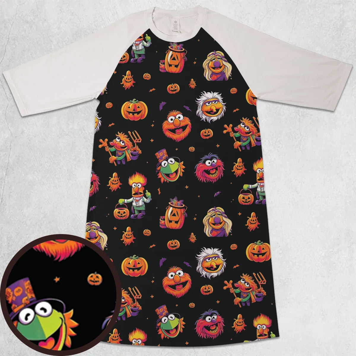 3/4 Sleeve Raglan Dress - 2VGCFUMJ