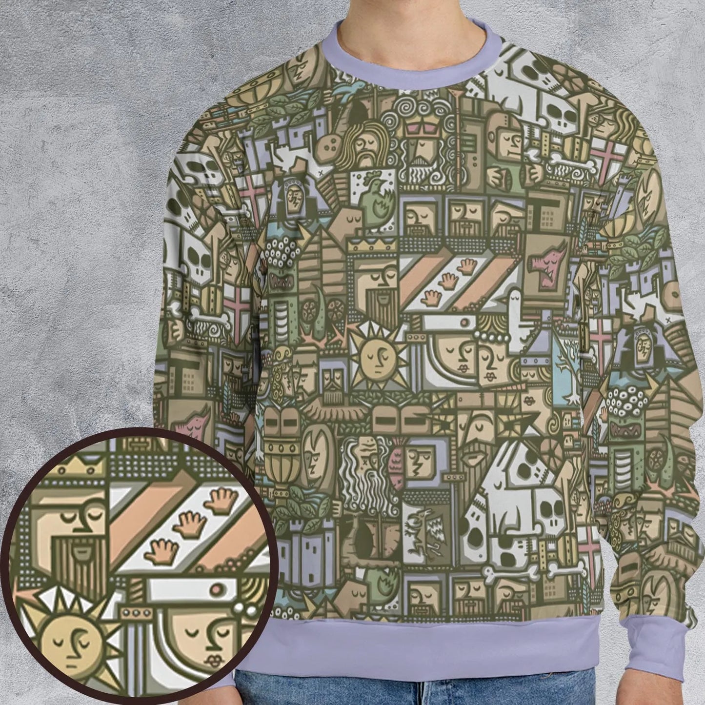All-over Print Sweatshirt - 64YV1JHJ
