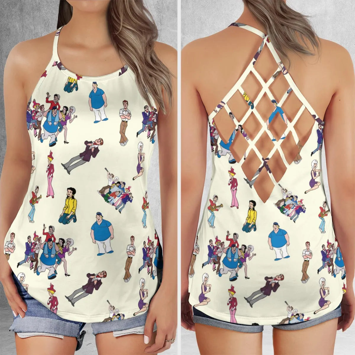 Criss Cross Tank Top - AAAP22QB