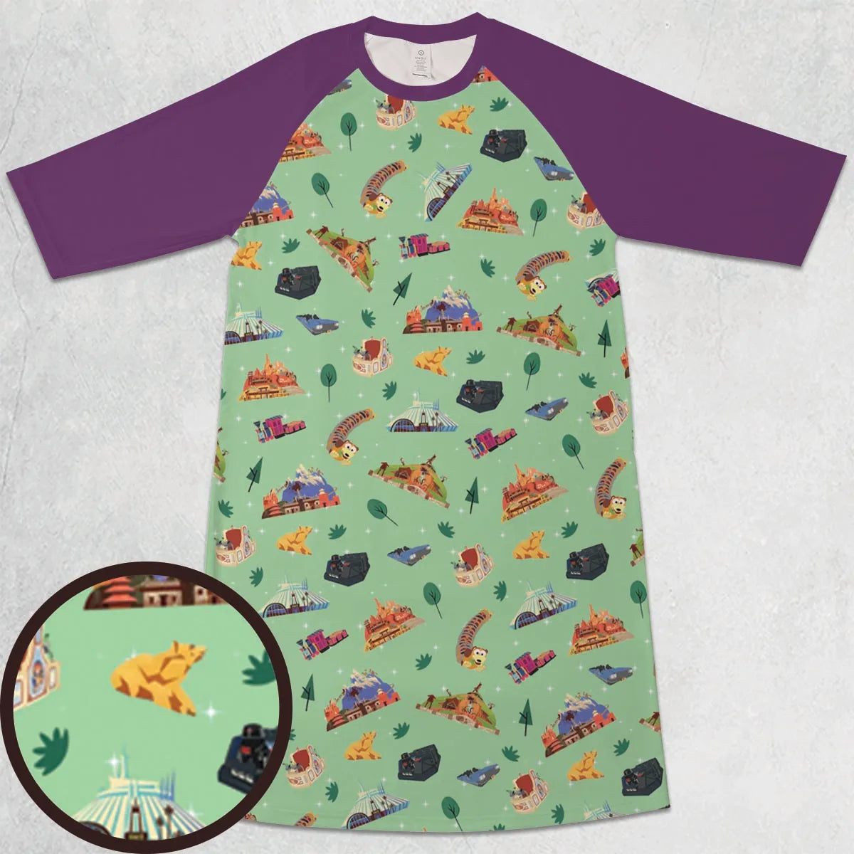 3/4 Sleeve Raglan Dress - D3N2LQES