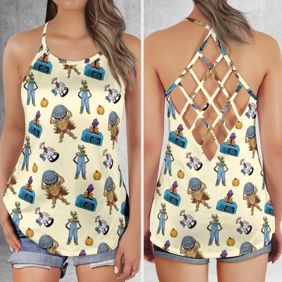 Criss Cross Tank Top - HWHDL9D2