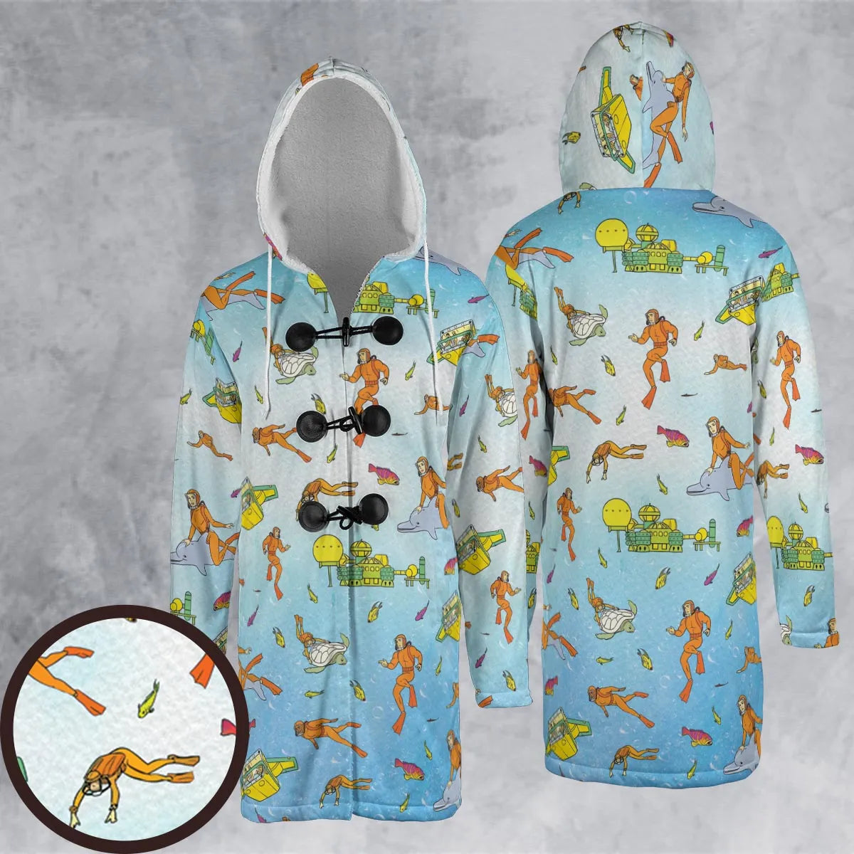 Hooded Cloak Coat - SP6H5UST