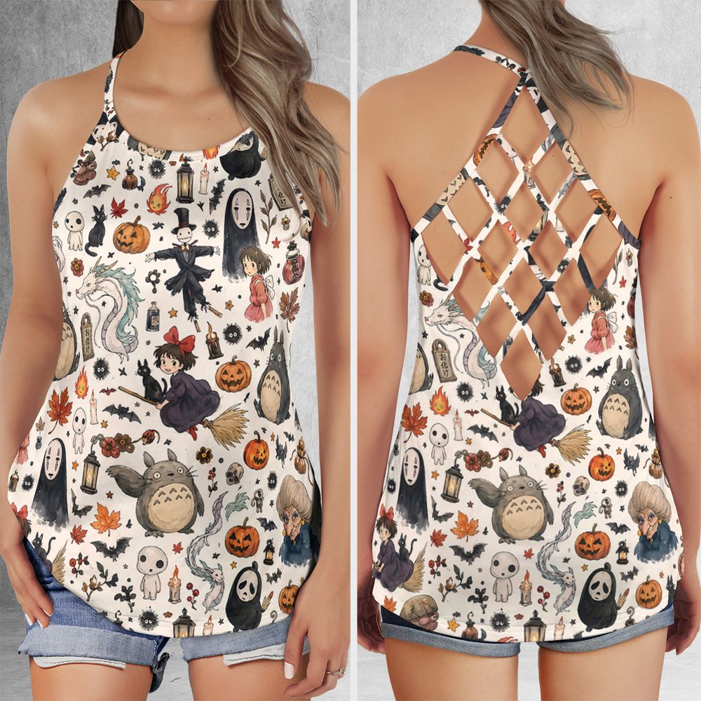 Criss Cross Tank Top - B12XZMQQ -  - 1