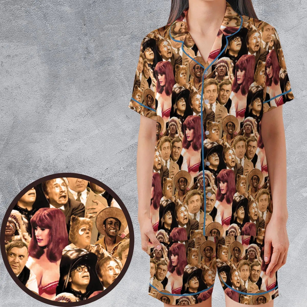 Satin Short-Sleeve Pajamas Set - XD6BKTQZ