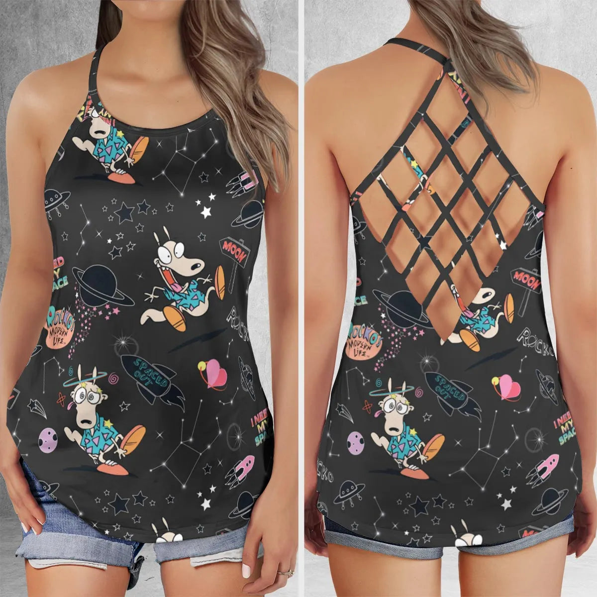 Criss Cross Tank Top - M8B9GE7P