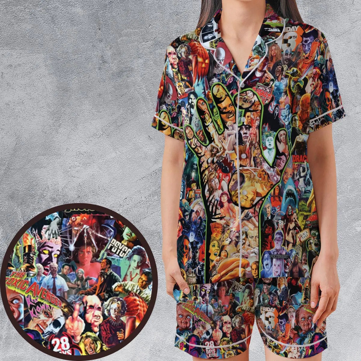 Satin Short-Sleeve Pajamas Set - FW8GURNY