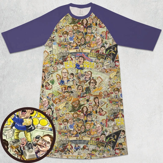 3/4 Sleeve Raglan Dress - 5B8SP6ZV