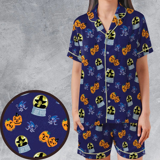 Satin Short-Sleeve Pajamas Set - XHQMB7UJ