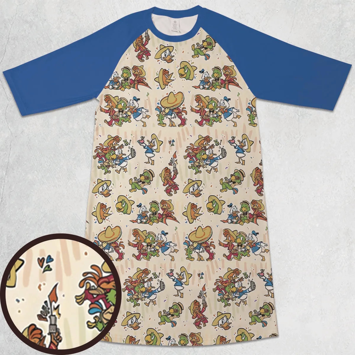 3/4 Sleeve Raglan Dress - EXNKYWRM