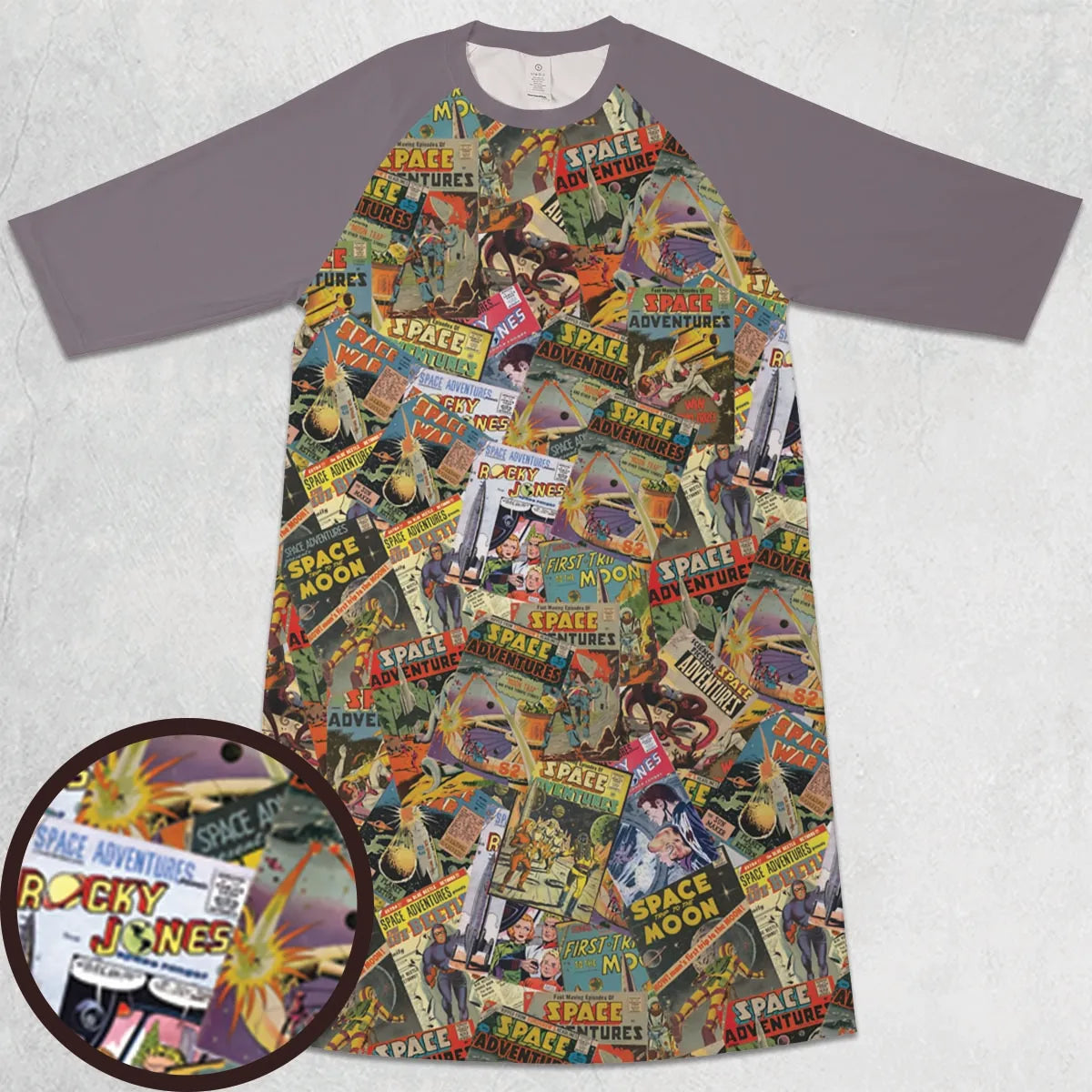 3/4 Sleeve Raglan Dress - DP7W6Z4T