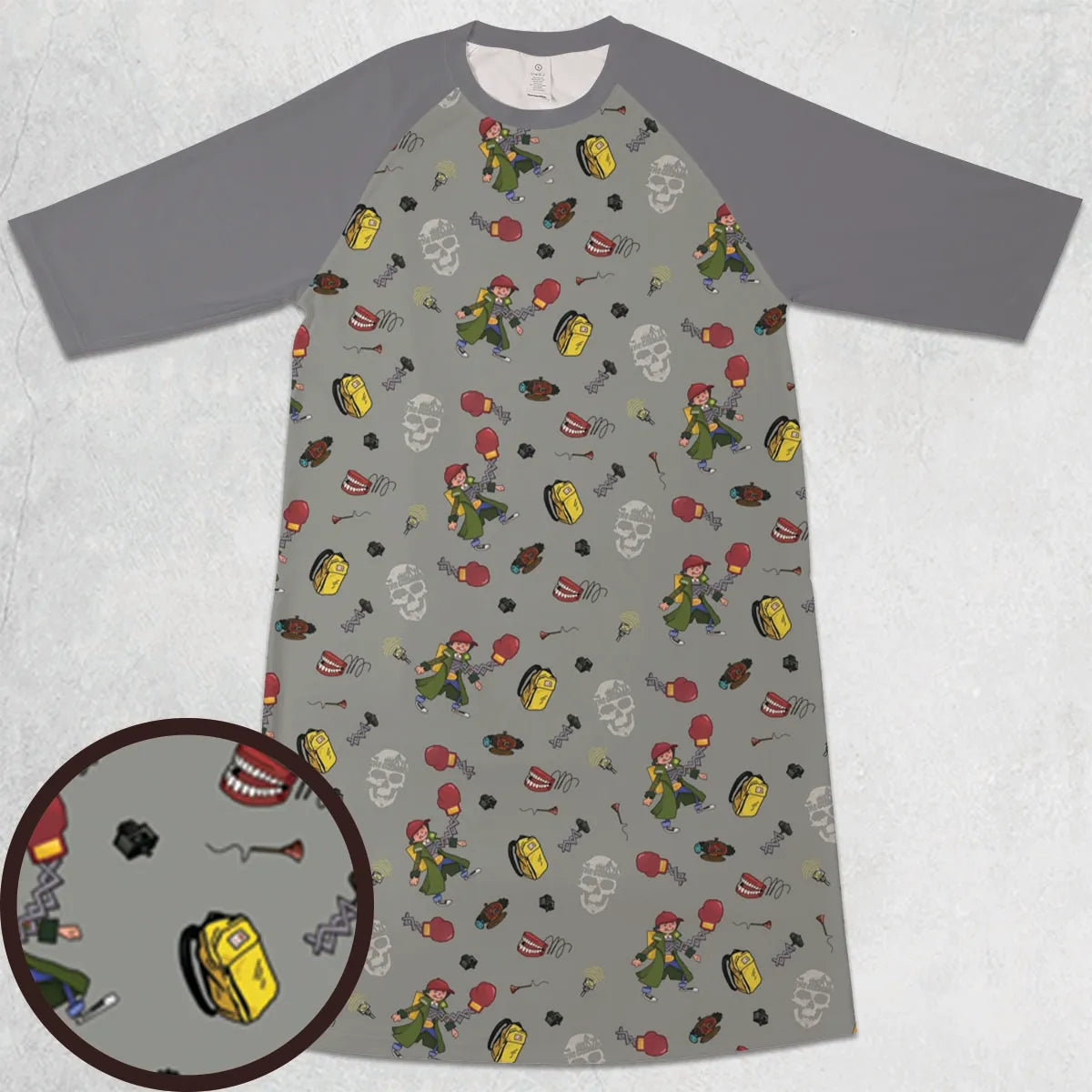 3/4 Sleeve Raglan Dress - FNW1GRAT