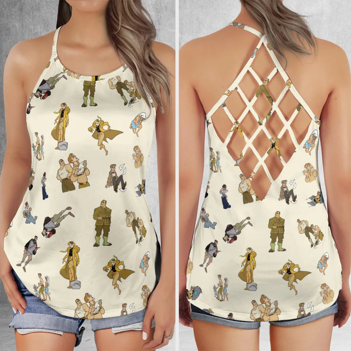 Criss Cross Tank Top - TUBU1QDJ