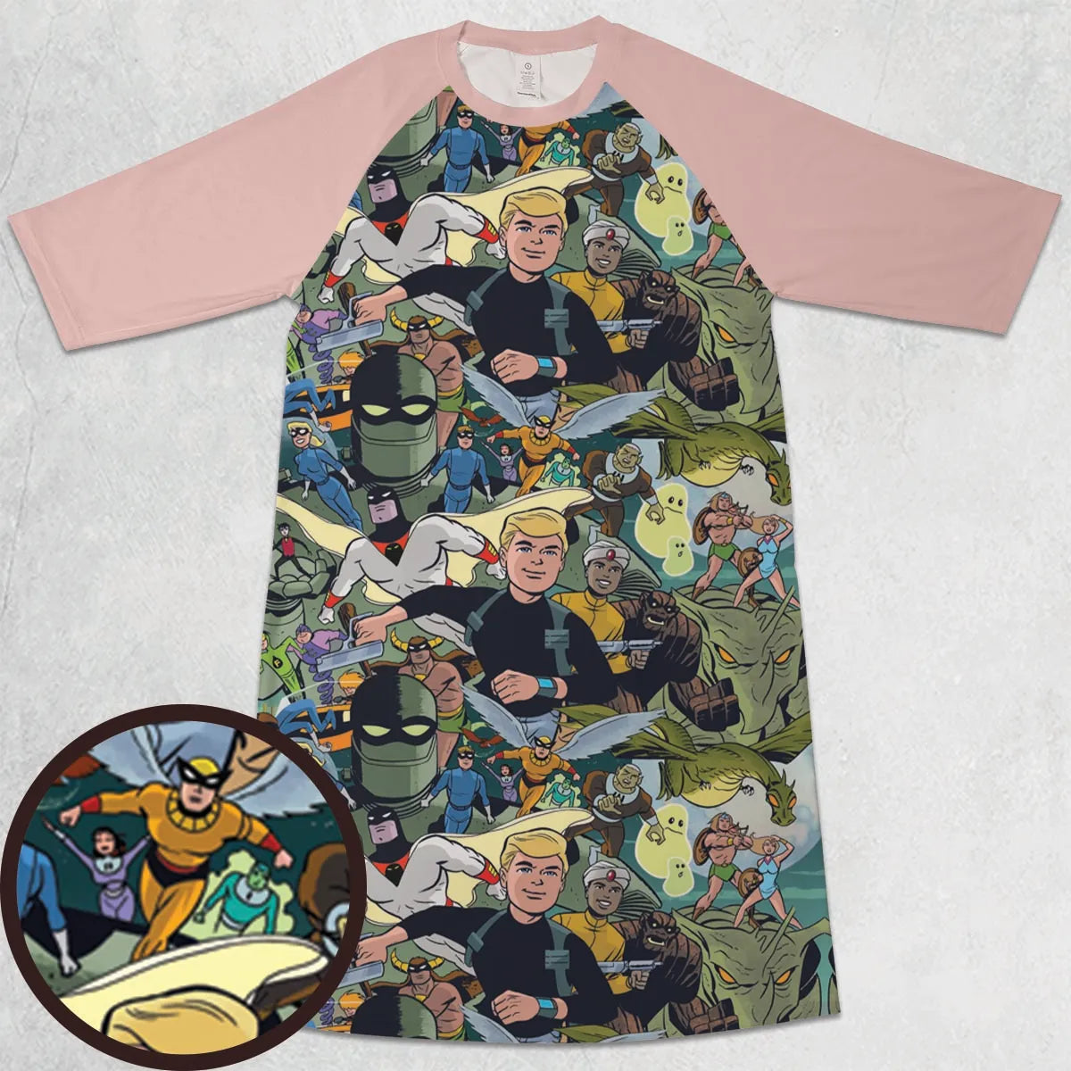 3/4 Sleeve Raglan Dress - PE7XEGKN
