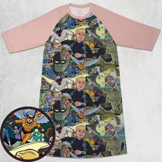 3/4 Sleeve Raglan Dress - PE7XEGKN