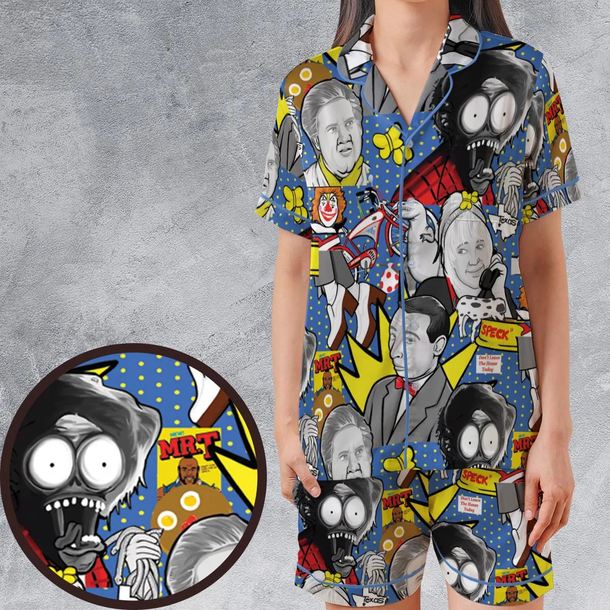 Satin Short-Sleeve Pajamas Set - GZWG12HH