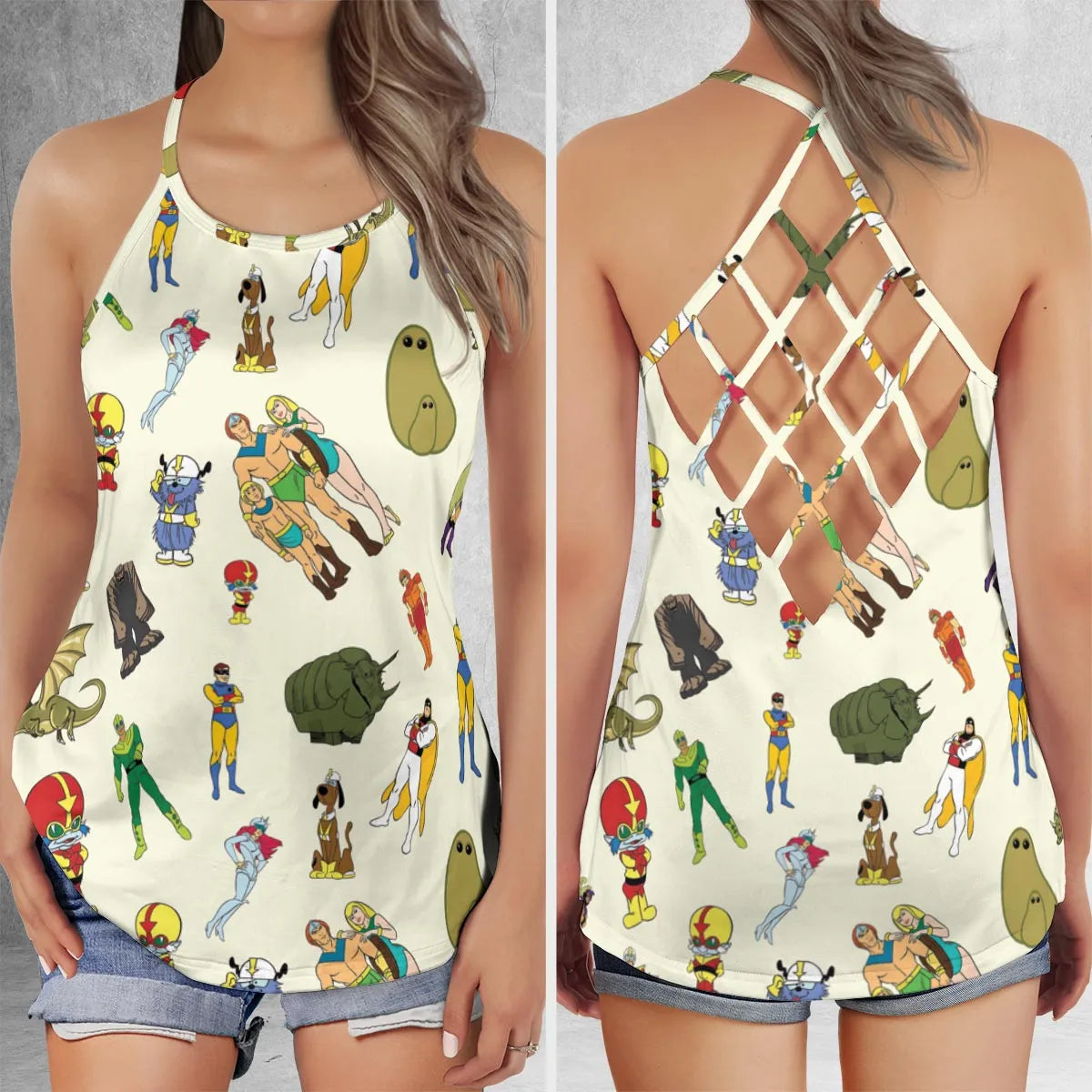 Criss Cross Tank Top - U8K4988B