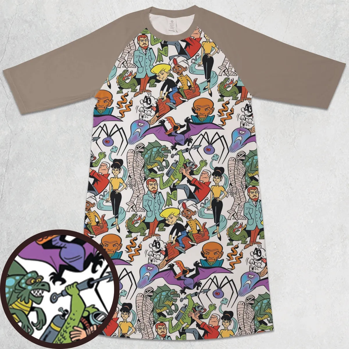 3/4 Sleeve Raglan Dress - FTZWQ8NB