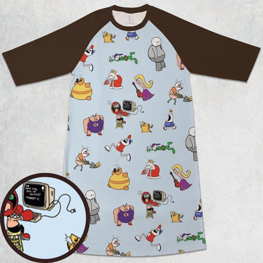 3/4 Sleeve Raglan Dress - 1G4F5DX5