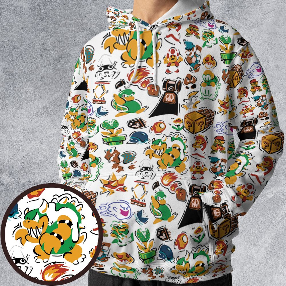 All-over Print Hoodie - EW67QG1L -  - 1